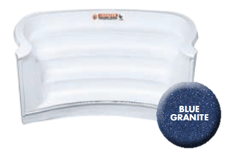 6' French Curve Radius Step 48" Blue Bullnose Latham